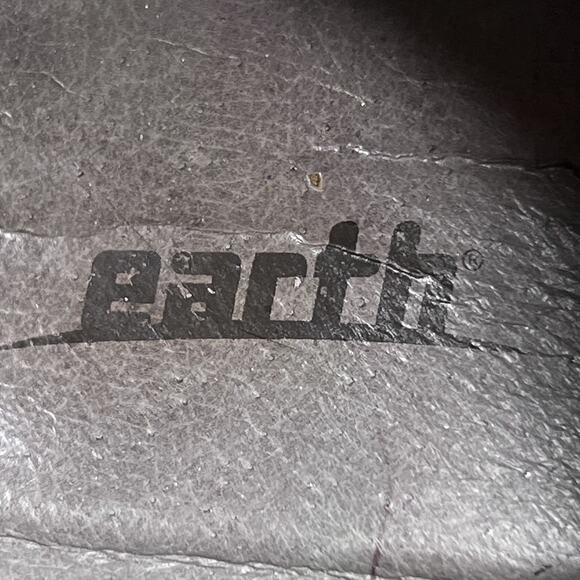 Earth Zanza Black Wedge Heel Mary Jane Clogs Shoes Leather Goth Euro Indie Y2K - Picture 3 of 10